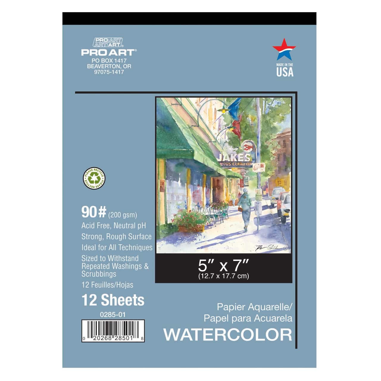 Pro Art® 90lb. Watercolor Paper Pad, 5 x 7